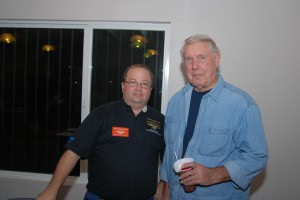 Mike Greenshields, Commander, with Bill Hart, Long Time Squadron Member