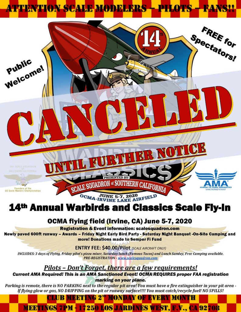 Warbirds and Classics 2020 Canceled until further notice