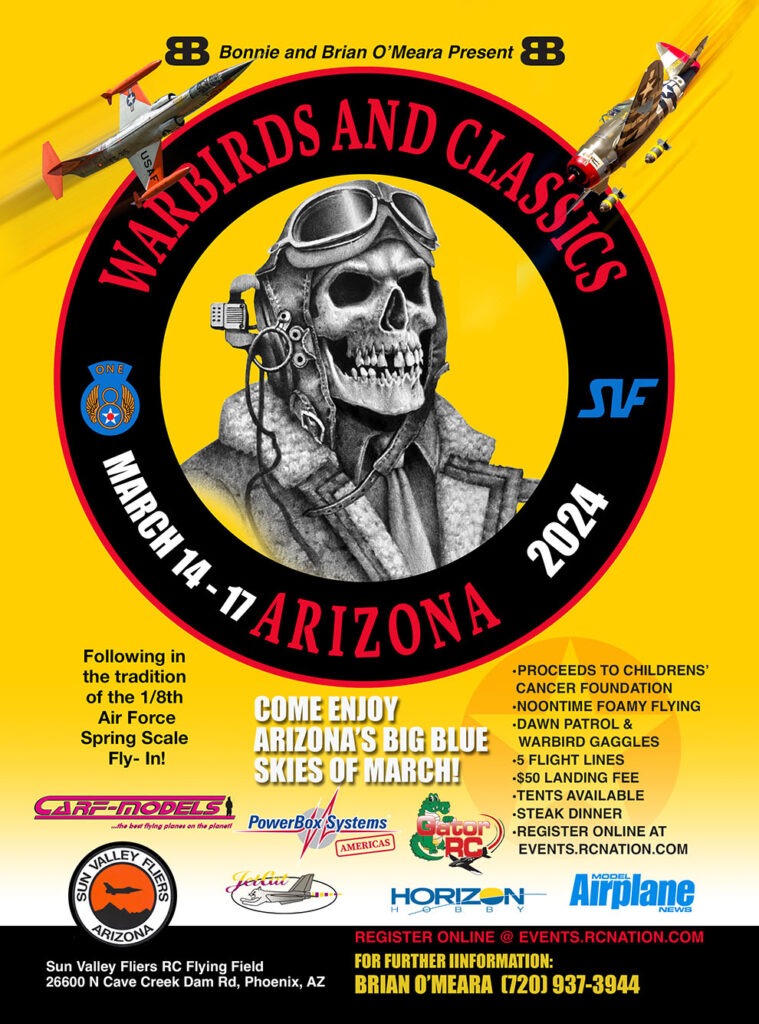 Event Flier for Arizona Warbirds and Classics 2024